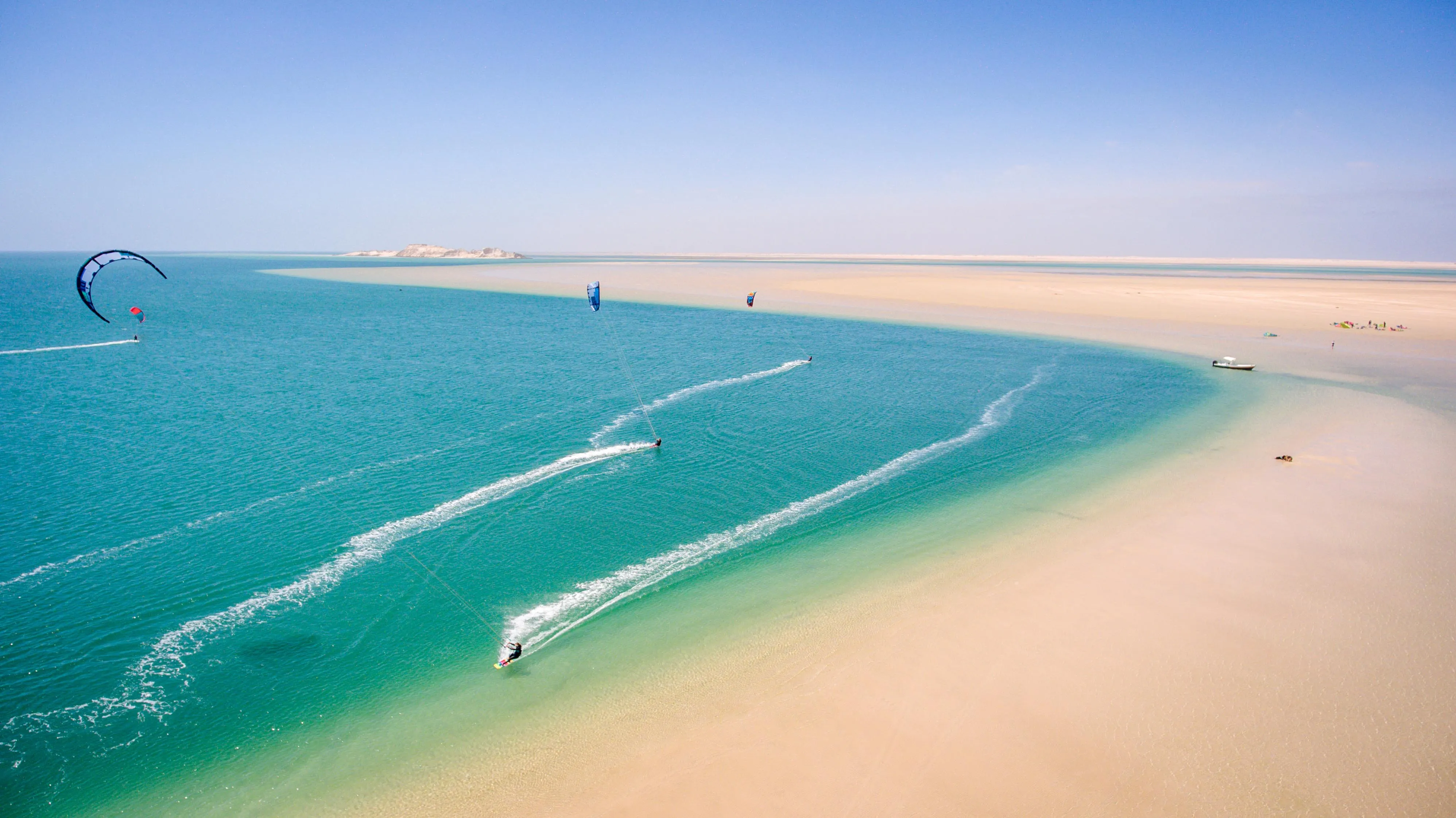 Kitesurf sur la lagune de Dakhla